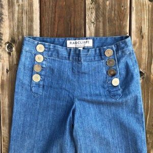 Mid waisted retro button up flares